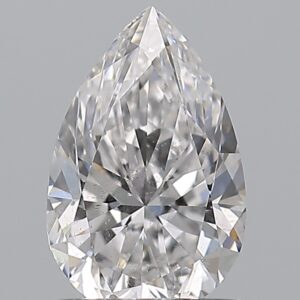 0.96 carat, D colour, SI2 clarity, Pear shape, Natural Diamond.