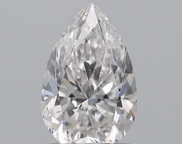 0.96 carat, D colour, SI2 clarity, Pear shape, Natural Diamond.