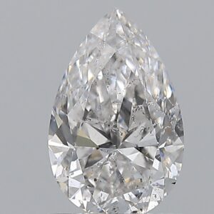 1 carat, E colour, SI2 clarity, Pear shape, Natural Diamond.