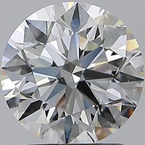 2.01 carat, H colour, SI1 clarity, Round shape, Natural Diamond.