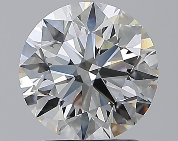 2.01 carat, H colour, SI1 clarity, Round shape, Natural Diamond.