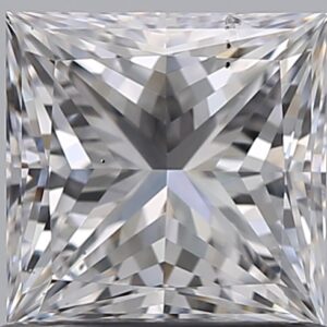 1 carat, D colour, SI2 clarity, Princess shape, Natural Diamond.