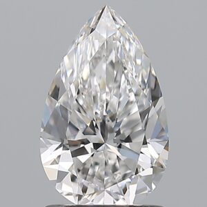 1.29 carat, D colour, VVS1 clarity, Pear shape, Natural Diamond.