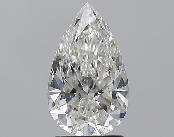 2.01 carat, H colour, SI2 clarity, Pear shape, Natural Diamond.