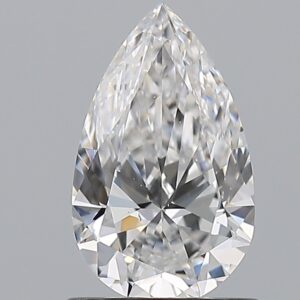 1.01 carat, E colour, SI1 clarity, Pear shape, Natural Diamond.