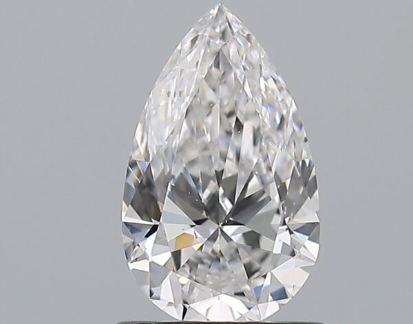 1.01 carat, E colour, SI1 clarity, Pear shape, Natural Diamond.