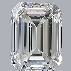1 carat, H colour, SI1 clarity, Emerald shape, Natural Diamond.