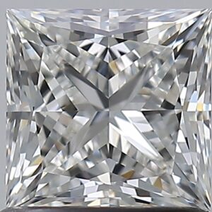 1.01 carat, G colour, VVS2 clarity, Princess shape, Natural Diamond.