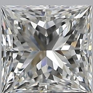 1.01 carat, H colour, VVS1 clarity, Princess shape, Natural Diamond.