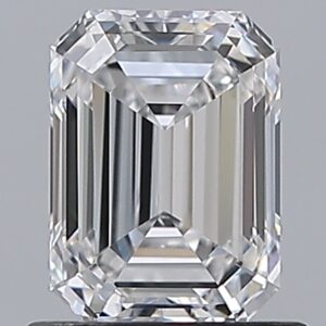 1 carat, D colour, VS2 clarity, Emerald shape, Natural Diamond.
