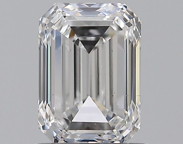 1 carat, D colour, VS2 clarity, Emerald shape, Natural Diamond.