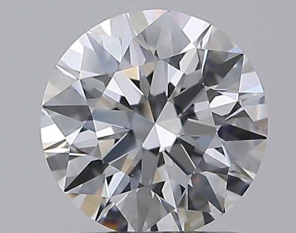 1.01 carat, D colour, VVS2 clarity, Round shape, Natural Diamond.