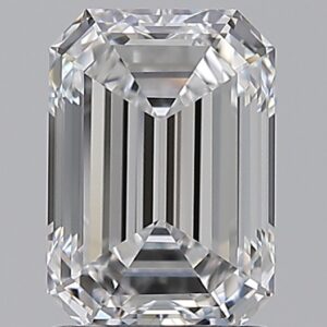 1.51 carat, D colour, VVS1 clarity, Emerald shape, Natural Diamond.