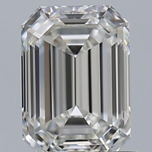 0.97 carat, G colour, VVS1 clarity, Emerald shape, Natural Diamond.