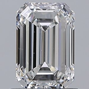 1.09 carat, E colour, VS2 clarity, Emerald shape, Natural Diamond.
