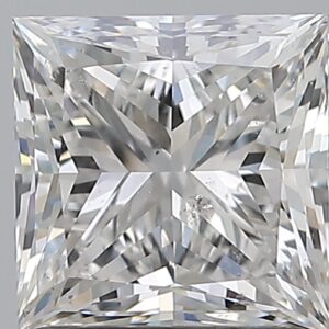 1.71 carat, F colour, SI2 clarity, Princess shape, Natural Diamond.