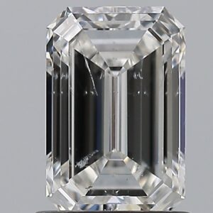 1.21 carat, G colour, SI2 clarity, Emerald shape, Natural Diamond.
