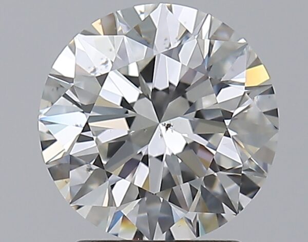 2.01 carat, G colour, SI1 clarity, Round shape, Natural Diamond.