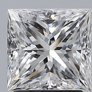 2 carat, E colour, VS1 clarity, Princess shape, Natural Diamond.