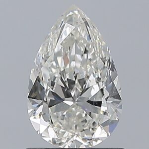 1 carat, H colour, SI2 clarity, Pear shape, Natural Diamond.