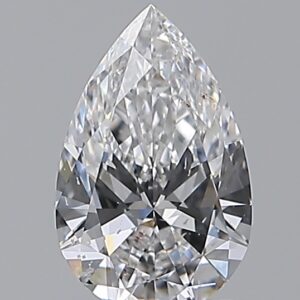 0.96 carat, D colour, SI2 clarity, Pear shape, Natural Diamond.