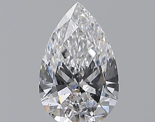 0.96 carat, D colour, SI2 clarity, Pear shape, Natural Diamond.