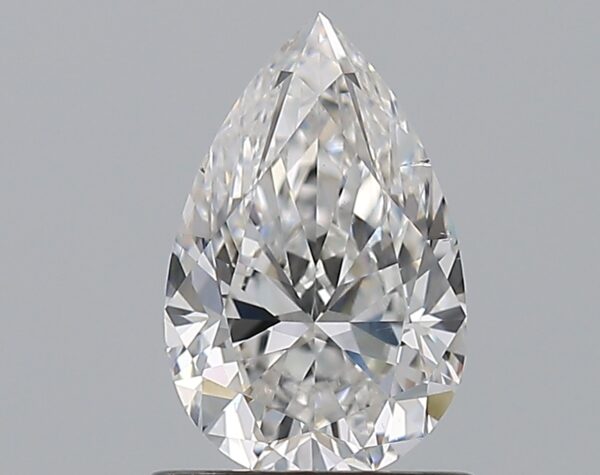 0.96 carat, E colour, SI2 clarity, Pear shape, Natural Diamond.
