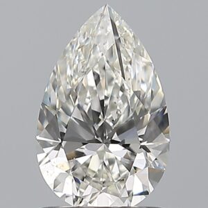 1.01 carat, H colour, SI1 clarity, Pear shape, Natural Diamond.