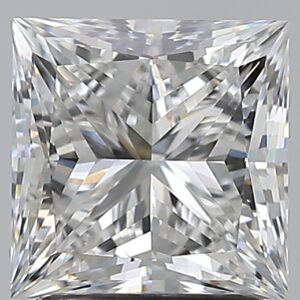 2.01 carat, F colour, VS1 clarity, Princess shape, Natural Diamond.