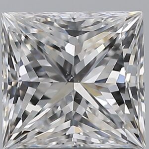 1 carat, E colour, SI1 clarity, Princess shape, Natural Diamond.