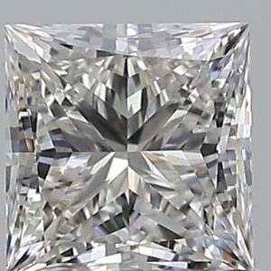 1 carat, G colour, VS2 clarity, Princess shape, Natural Diamond.