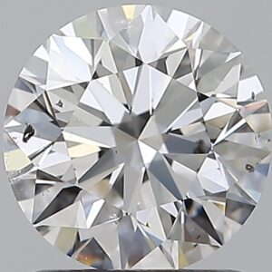 1.29 carat, F colour, SI2 clarity, Round shape, Natural Diamond.