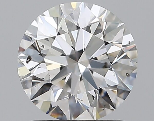 1.29 carat, F colour, SI2 clarity, Round shape, Natural Diamond.