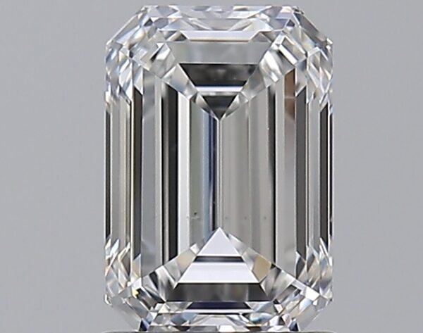 1.29 carat, E colour, VS2 clarity, Emerald shape, Natural Diamond.