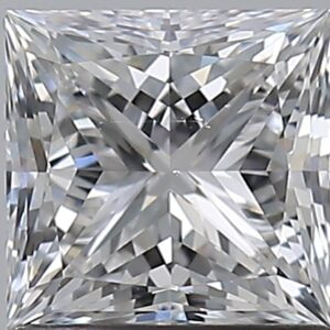 1.01 carat, E colour, SI1 clarity, Princess shape, Natural Diamond.