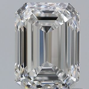 1 carat, E colour, VVS2 clarity, Emerald shape, Natural Diamond.