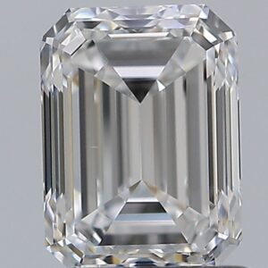 1 carat, D colour, VS1 clarity, Emerald shape, Natural Diamond.