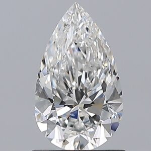 1 carat, F colour, SI1 clarity, Pear shape, Natural Diamond.