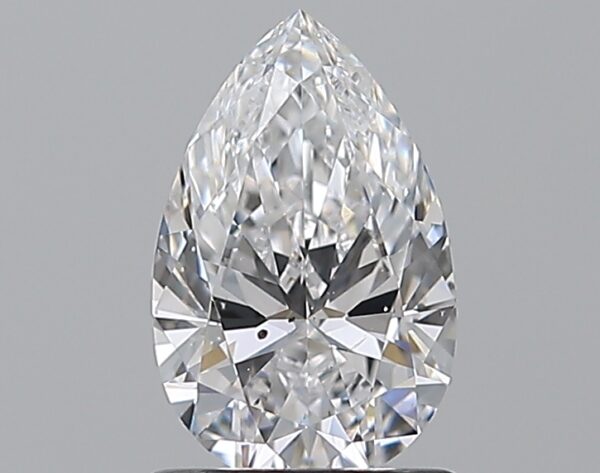 1 carat, D colour, SI1 clarity, Pear shape, Natural Diamond.