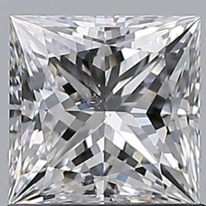1 carat, E colour, SI1 clarity, Princess shape, Natural Diamond.