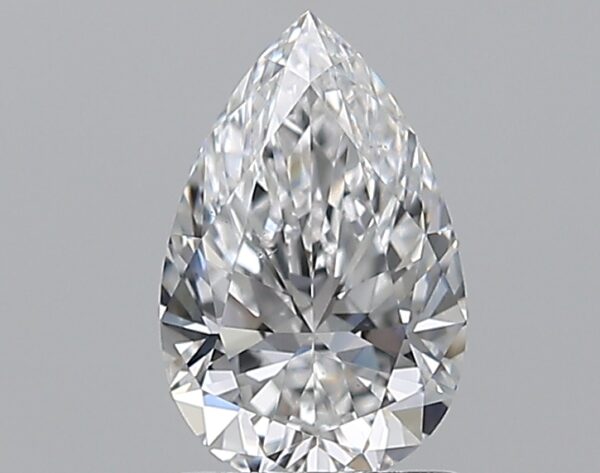 1.01 carat, D colour, SI1 clarity, Pear shape, Natural Diamond.