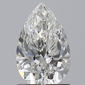 1 carat, H colour, VS2 clarity, Pear shape, Natural Diamond.