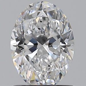 1 carat, D colour, SI1 clarity, Oval shape, Natural Diamond.