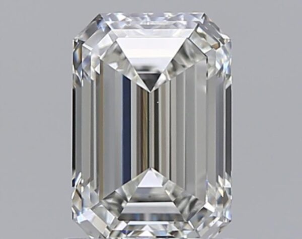 1.01 carat, H colour, VVS1 clarity, Emerald shape, Natural Diamond.