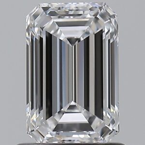 1 carat, D colour, VS2 clarity, Emerald shape, Natural Diamond.