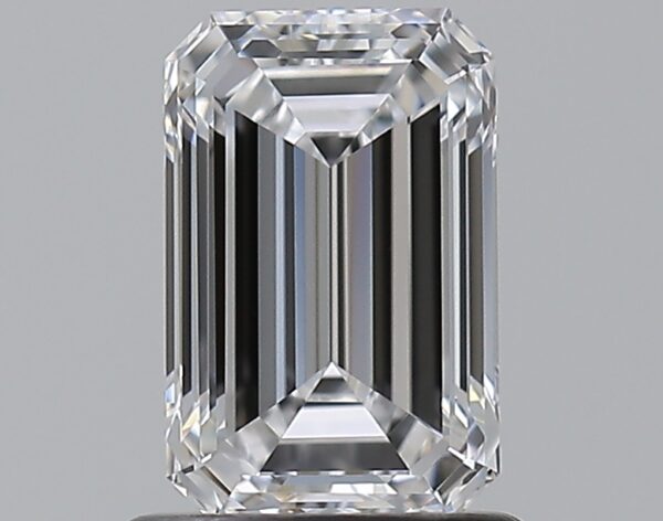 1 carat, D colour, VS2 clarity, Emerald shape, Natural Diamond.