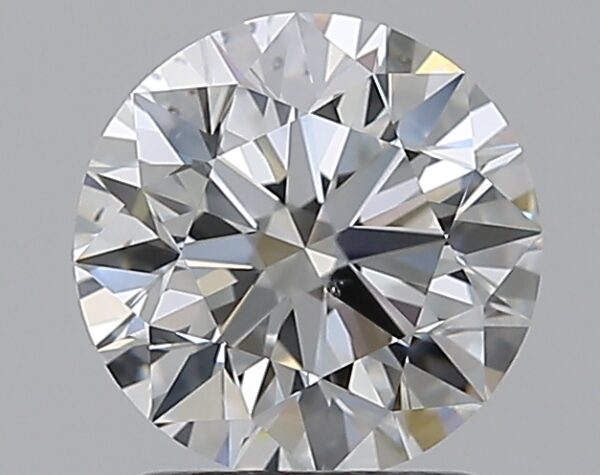 1.57 carat, F colour, SI1 clarity, Round shape, Natural Diamond.