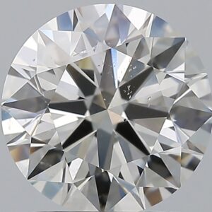 2.01 carat, H colour, SI1 clarity, Round shape, Natural Diamond.