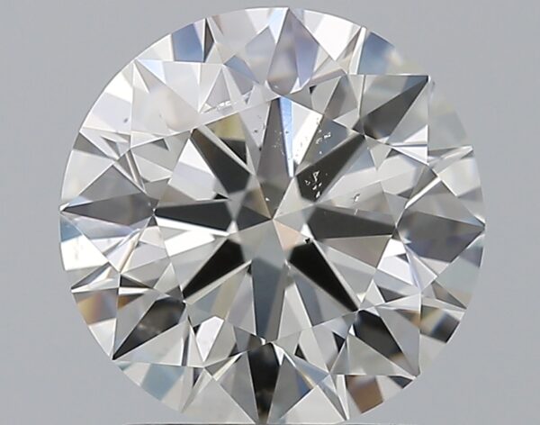 2.01 carat, H colour, SI1 clarity, Round shape, Natural Diamond.