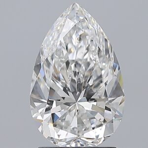 2.01 carat, F colour, SI1 clarity, Pear shape, Natural Diamond.